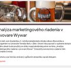 Analýza marketingového riadenia v pivovare Wywar