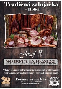 Vážení zákazníci,

srdečne Vás pozývame na tradičnú zabíjačku15. októbra od 08:00 do 12:00 hod. pred reštauráciou Jozef II. v Holíči, kde si môžete kú