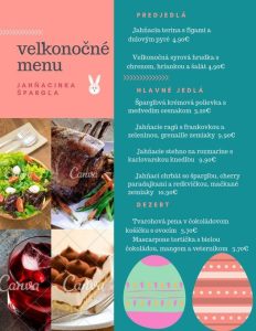 Velkonočné menu – jahňacinka a špargl’a!

Velkonočné menu u Reštaurácia Jozef II.!