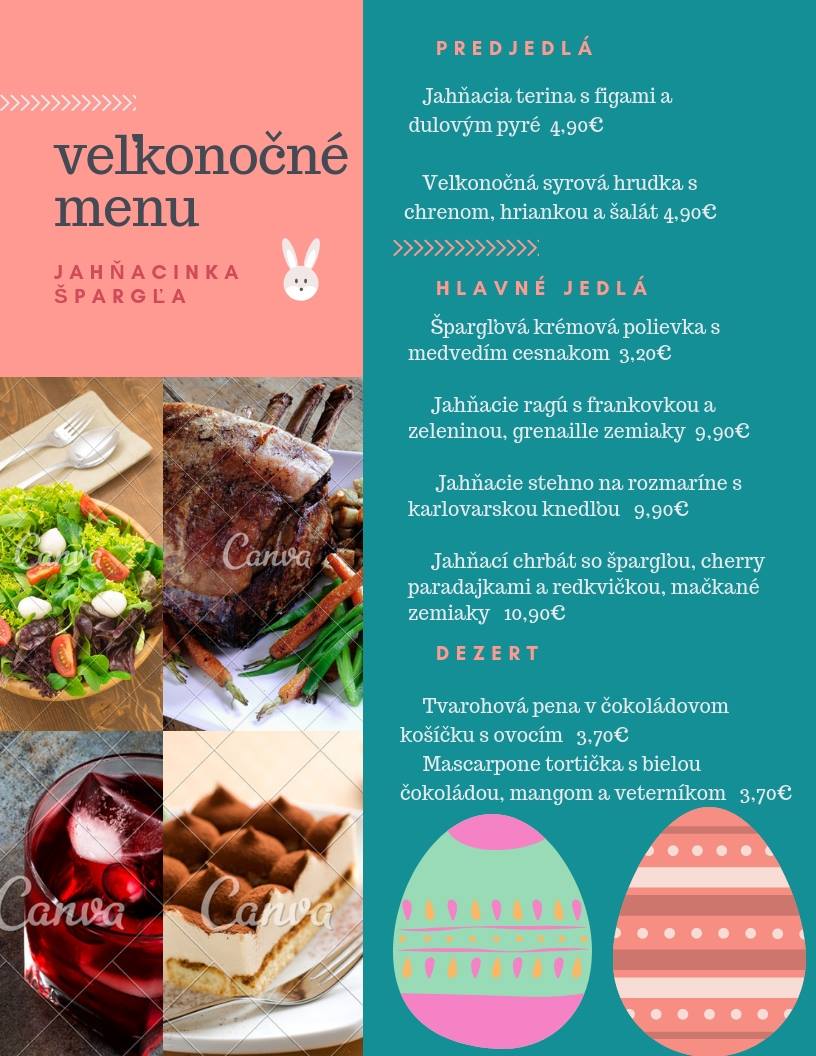 Velkonočné menu – jahňacinka a špargl’a!


Velkonočné menu u Reštaurácia Jozef II.!