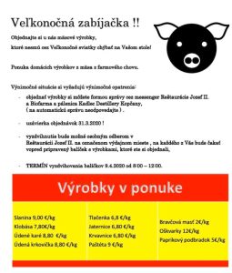 Veľkonočná zabíjačka 

 Veľkonočná zabíjačka